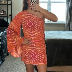 Nicole Miller‎ One Shoulder Mini Dress Size Medium